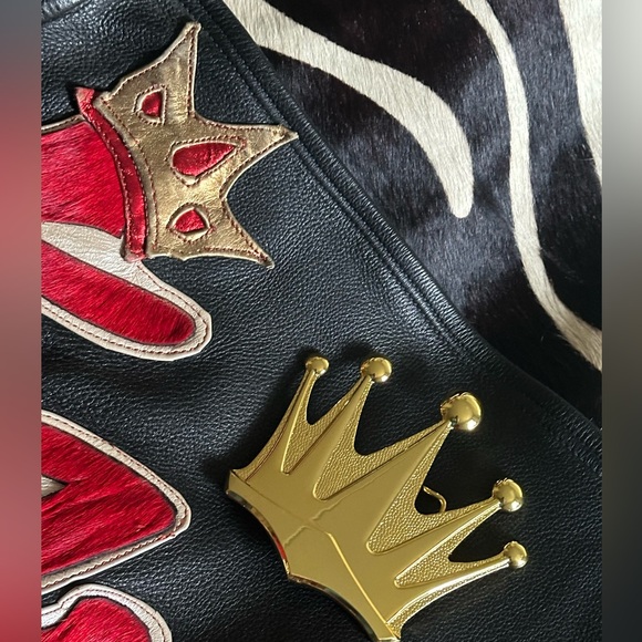 HEAVY Leather jacket- BULL HIDE and (faux) zebra hair - Picture 14 of 16